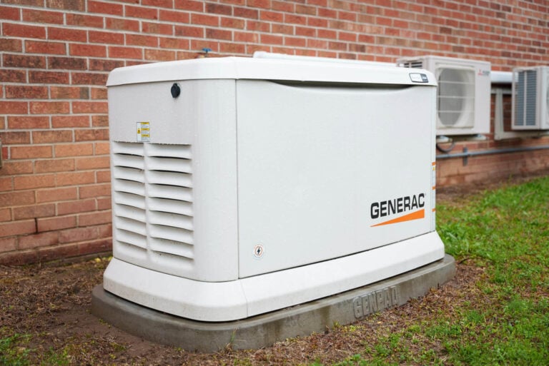 A generac home generator installed outside a residential customer's home in Columbia - 2nd Wind HVAC A generac home generator installed outside a residential customer's home in Columbia