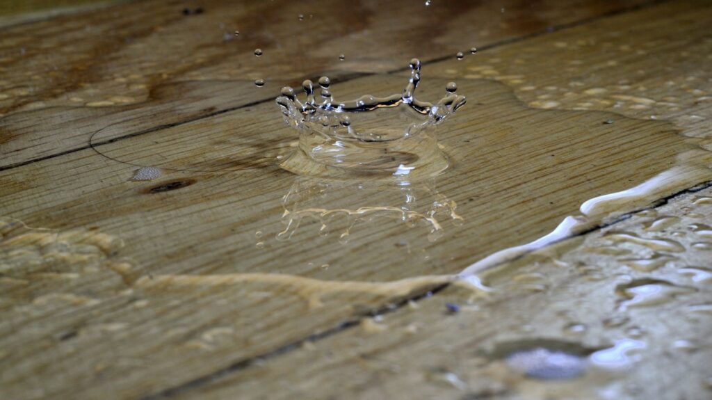 leak-on-floor - 2nd Wind HVAC leak on wooden floor